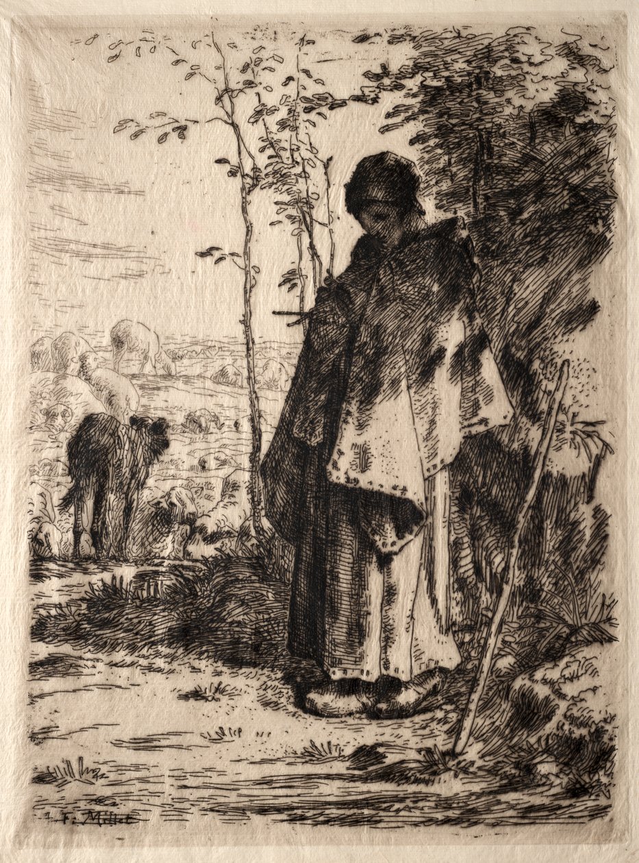 Den store gjeterinnen av Jean Francois Millet
