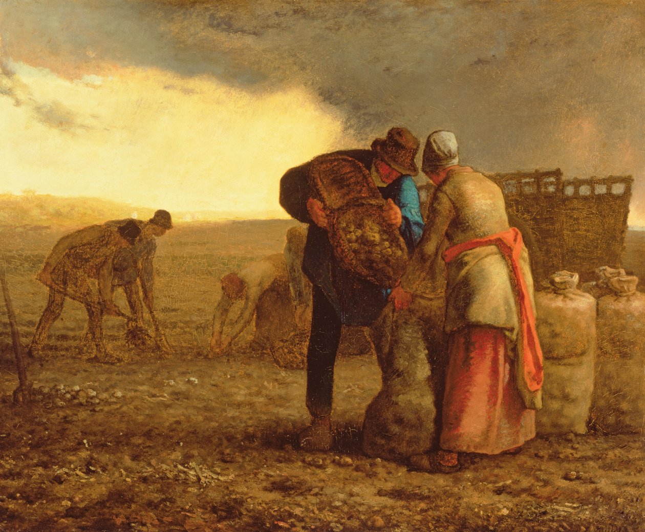 Potethøsten, 1855 av Jean Francois Millet