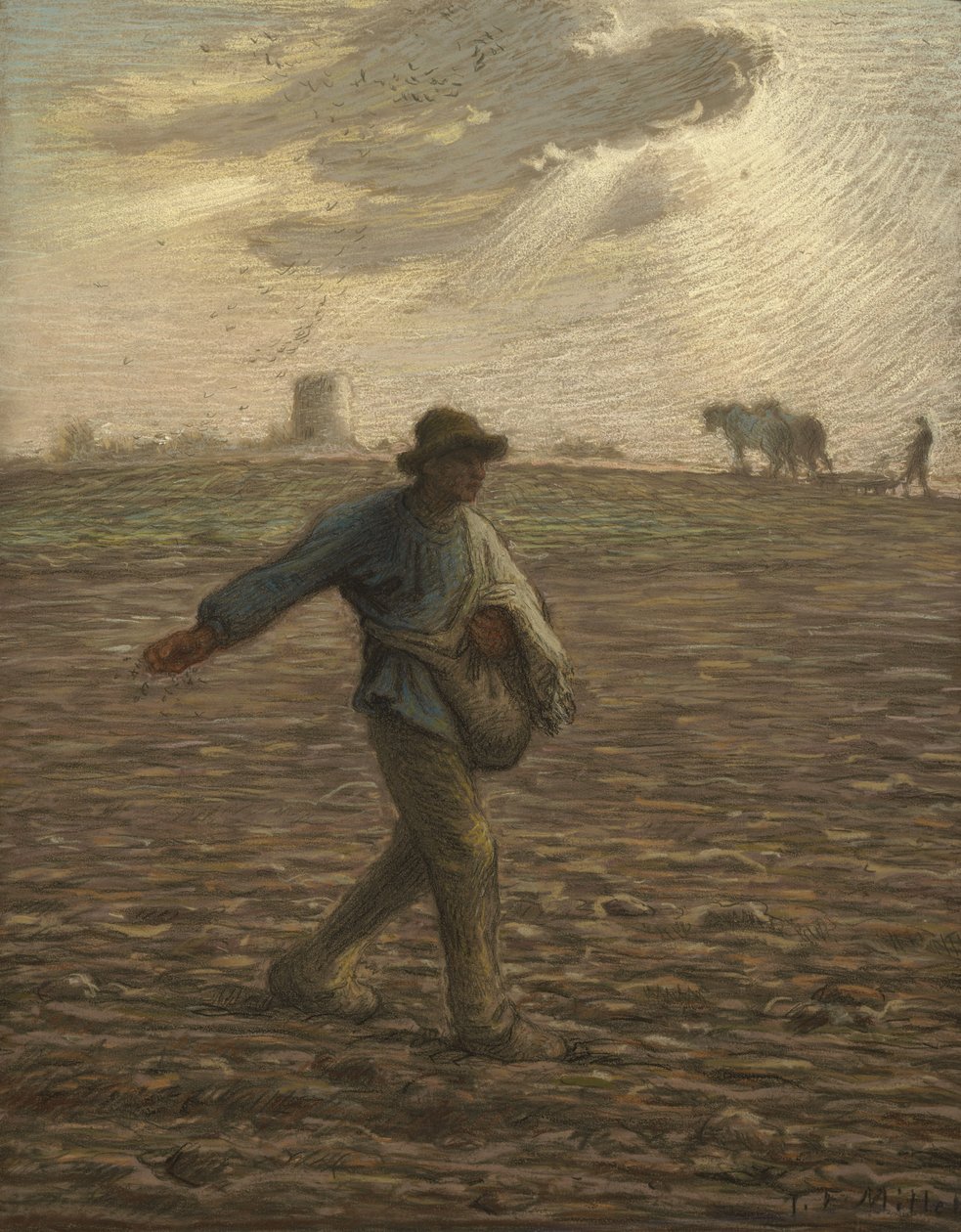 Såmannen, ca. 1865 av Jean Francois Millet