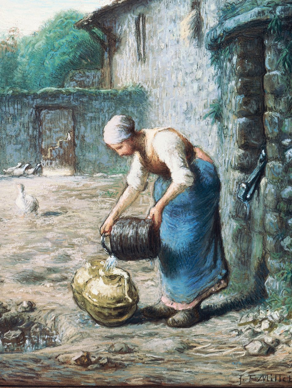 Kvinnen ved brønnen, ca. 1866 av Jean Francois Millet