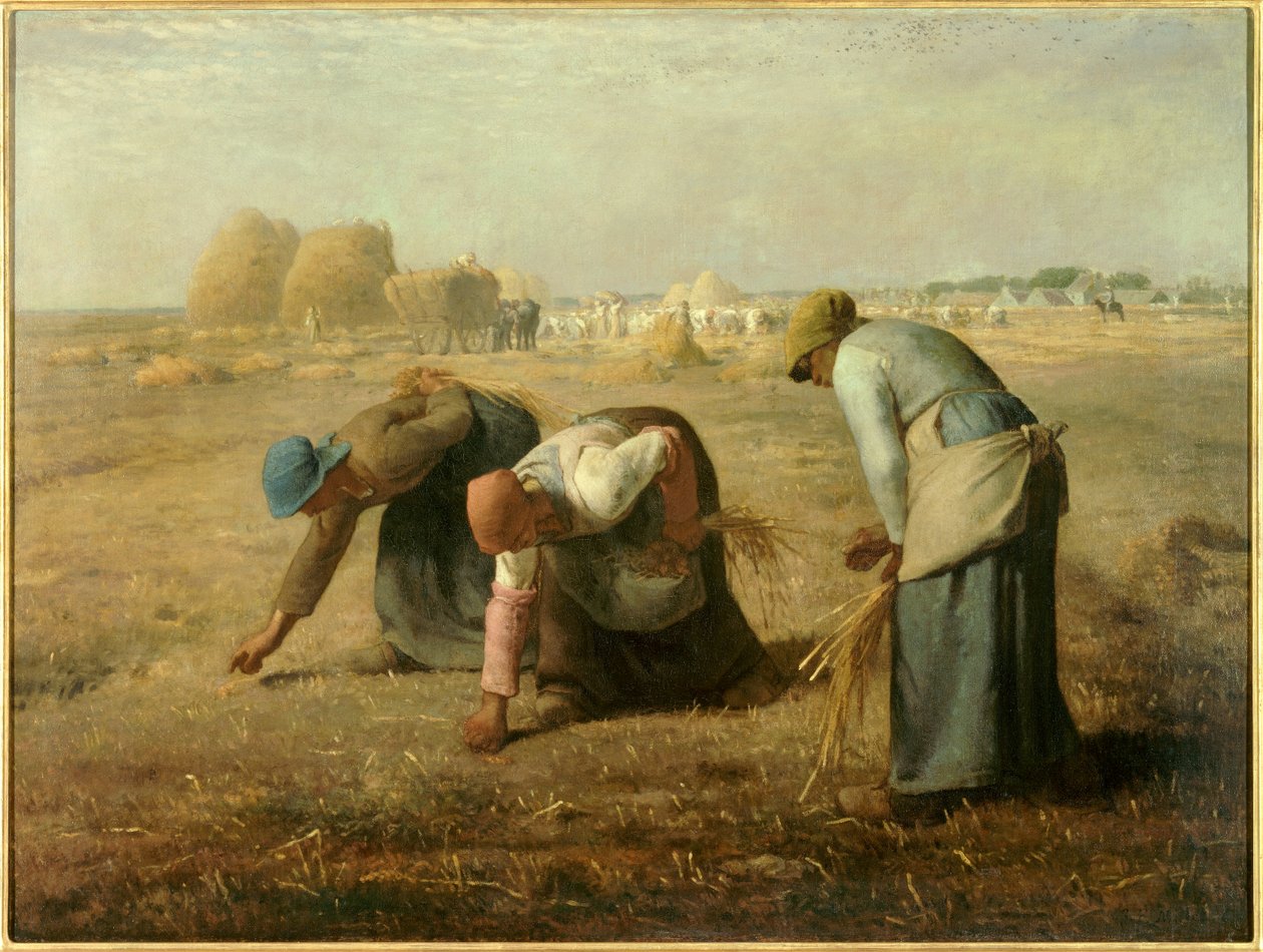 Oppsamlere. Maleri av Jean Francois Millet (1814 - 1875) av Jean Francois Millet