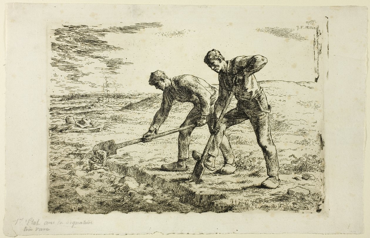 To menn graver av Jean Francois Millet