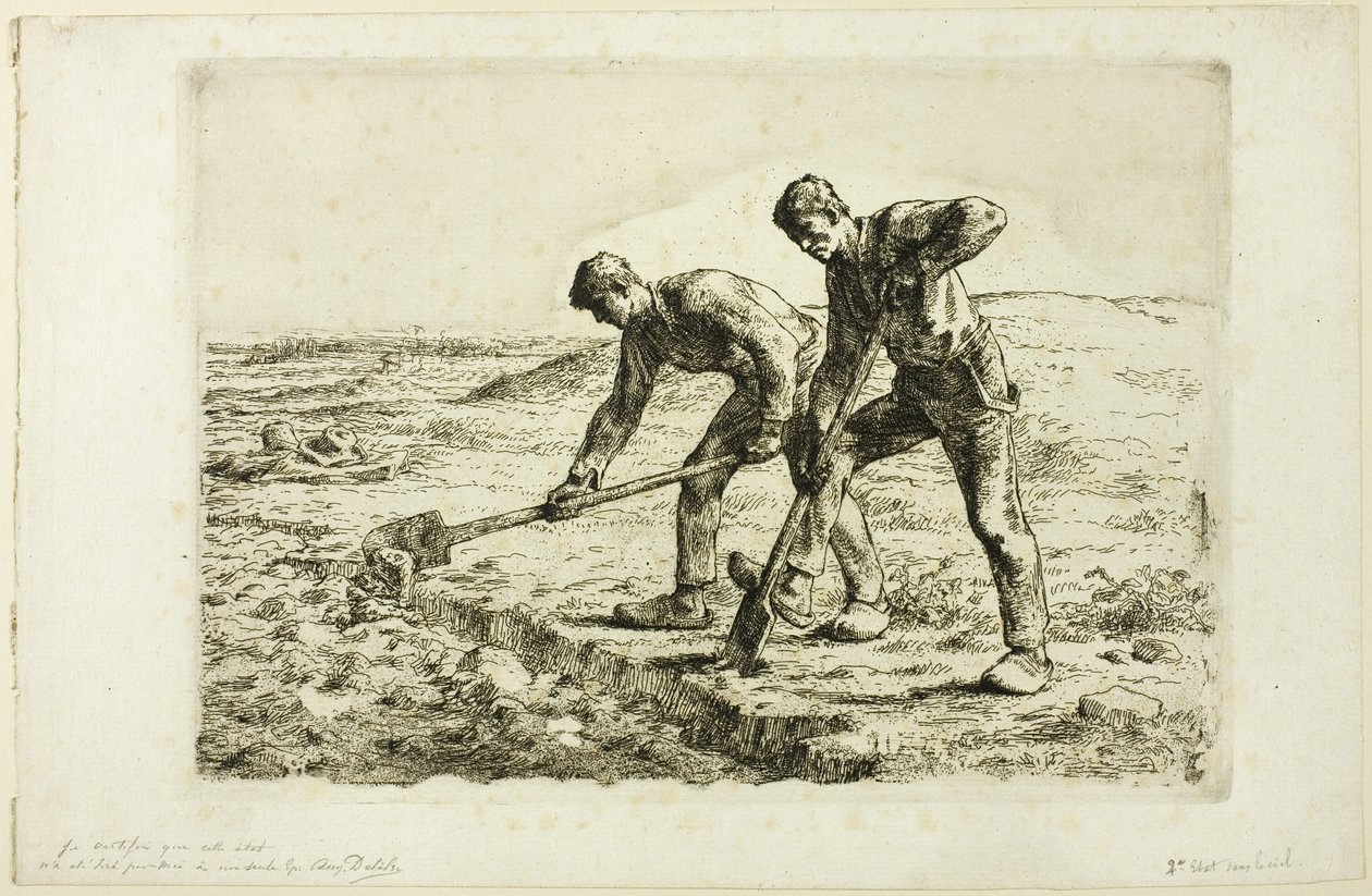 To menn graver av Jean Francois Millet