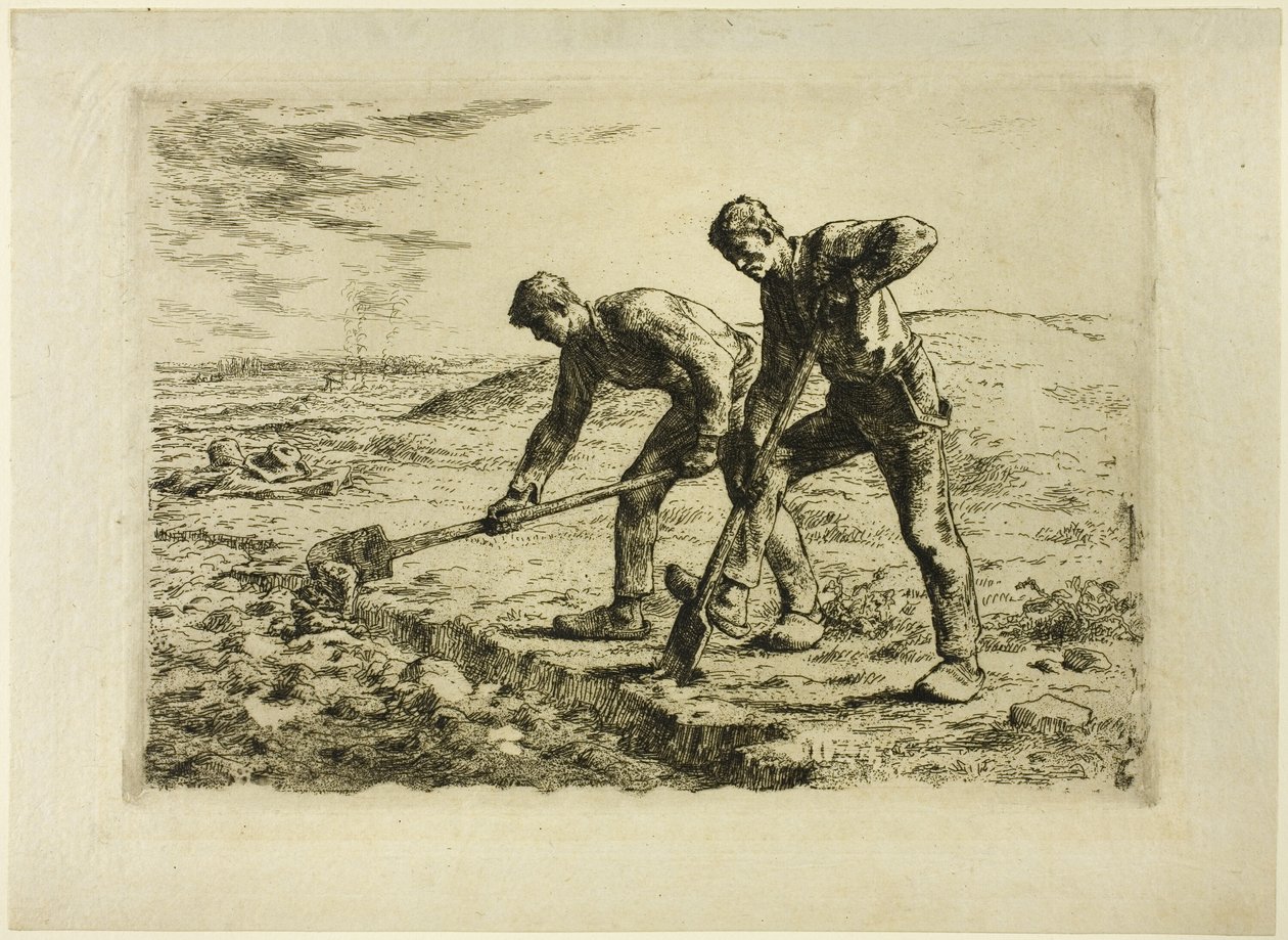 To menn graver av Jean Francois Millet