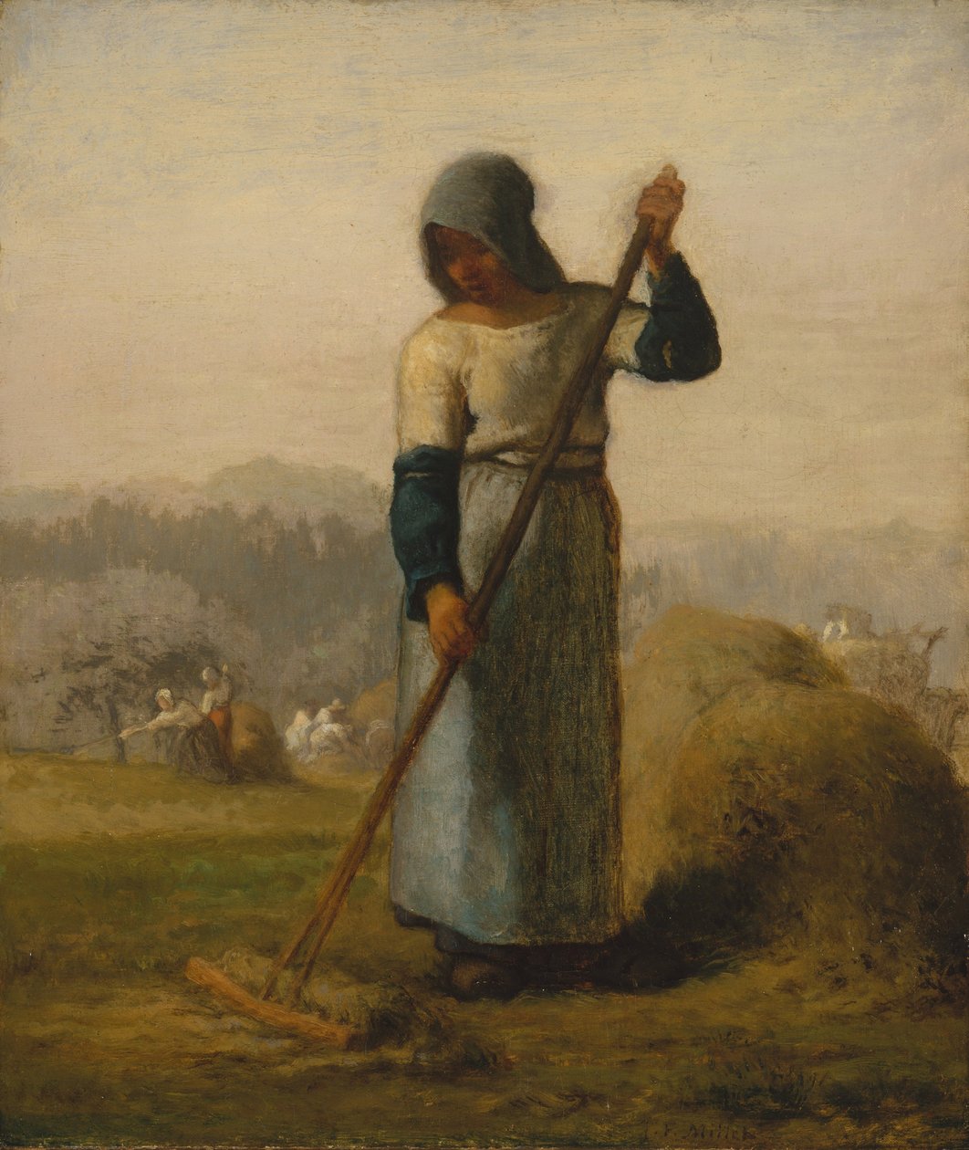 Kvinne med rake, sannsynligvis 1856–57, av Jean Francois Millet