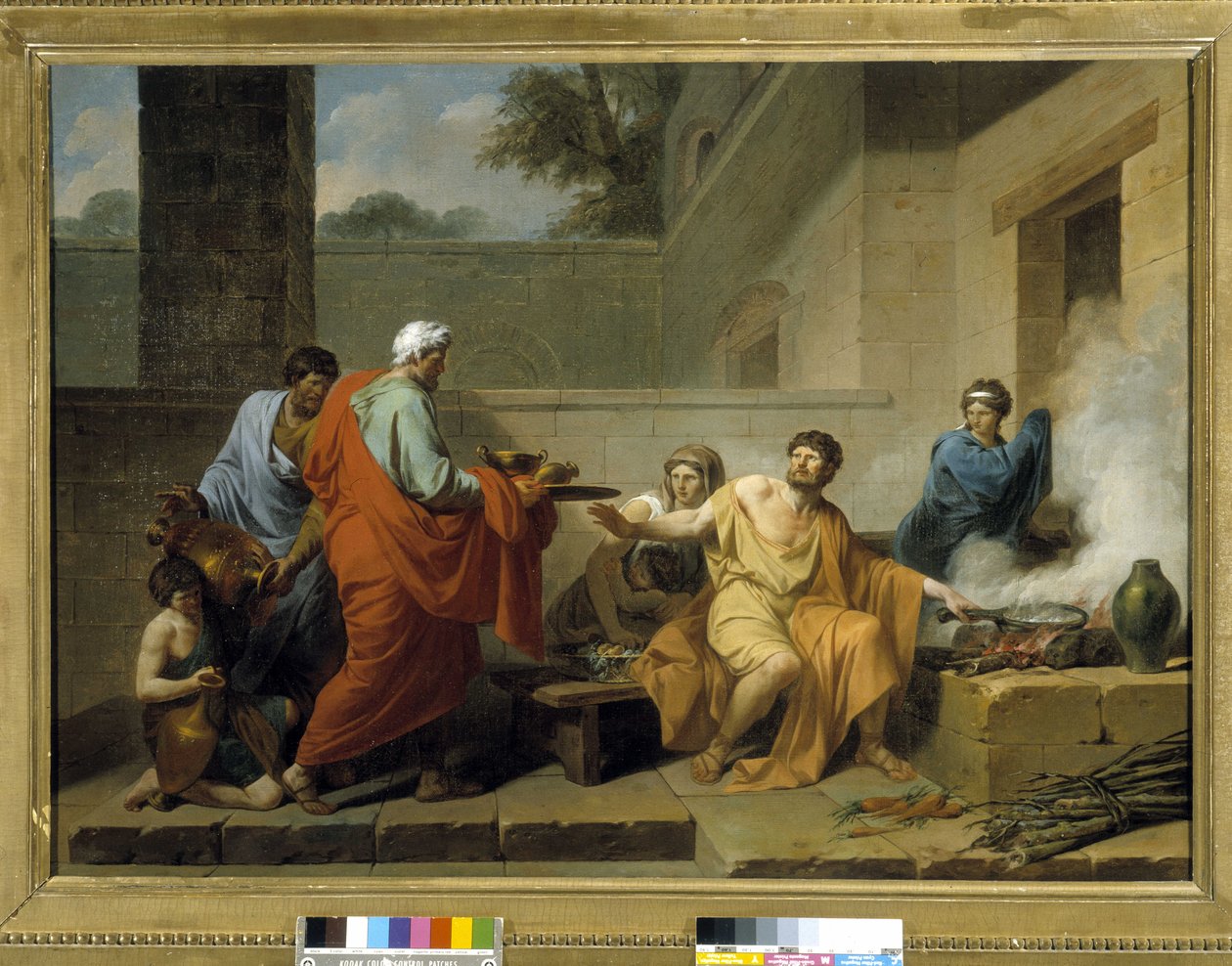 Antikkens Roma: "Manius Curius Dentatus nekter samnittenes gaver" av Jean François Pierre Peyron
