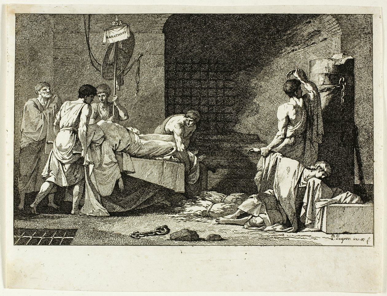 Andakt av Cimon eller begravelse av Miltiade av Jean François Pierre Peyron