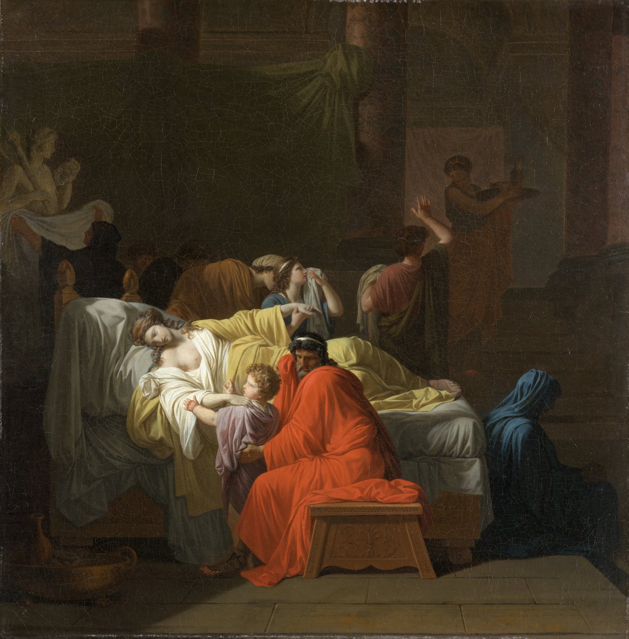 Alcestis død, 1794 av Jean François Pierre Peyron