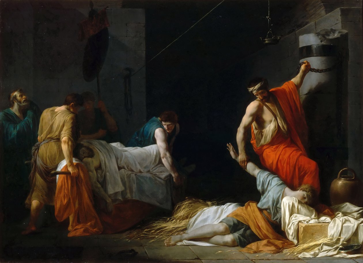 Begravelsen til Miltiades av Jean François Pierre Peyron