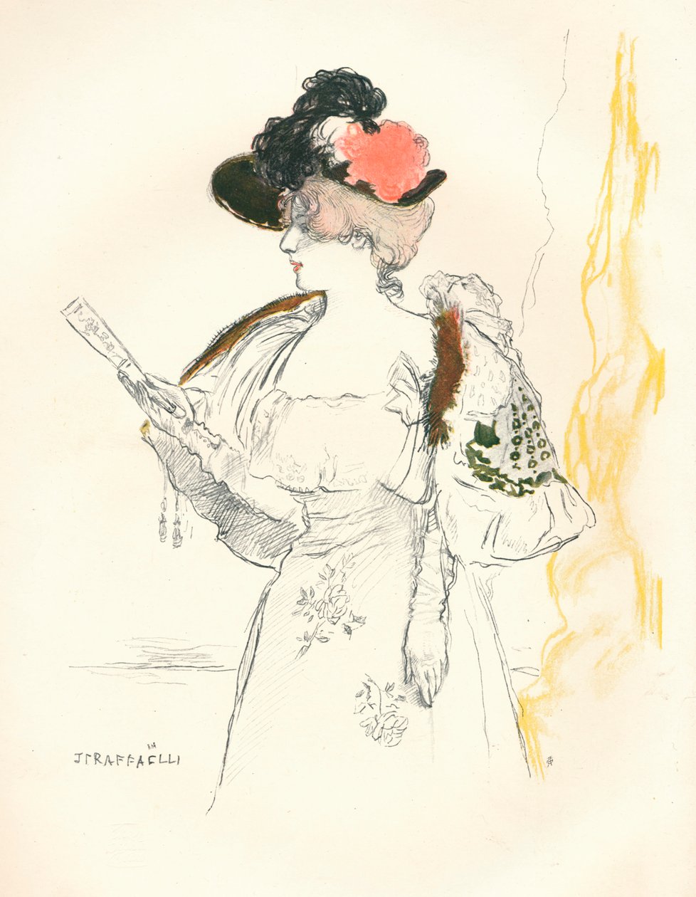 Fra en skisse i blyant og vannfarge, 1901 av Jean Francois Raffaelli