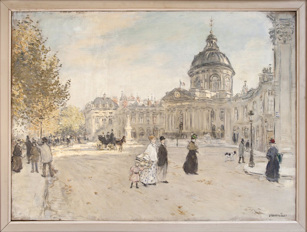 Institut de France i Paris rundt 1898, Maleri av Jean Francois Raffaelli (1850-1924). Fotografi, KIM Youngtae, Paris, Musee Carnavalet. av Jean Francois Raffaelli