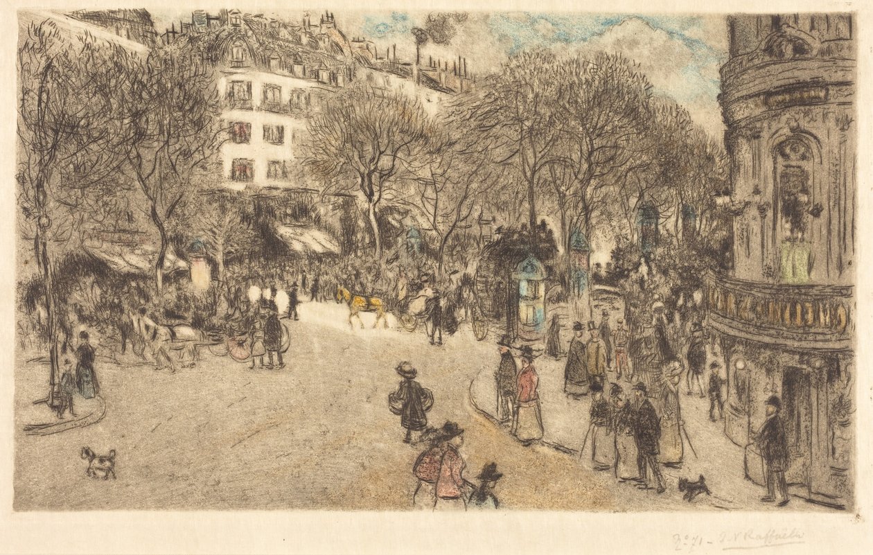 Boulevard des Italiens av Jean Francois Raffaelli