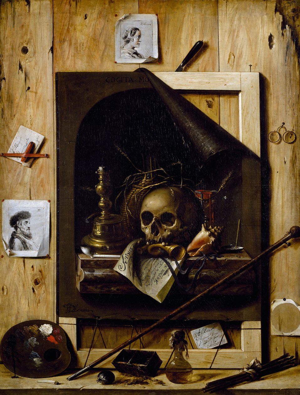 Forfengelighet og trompe-l'oeil, maleri av Jean-Francois De Le Motte (1600-tallet), Frankrike av Jean Francois de la Motte