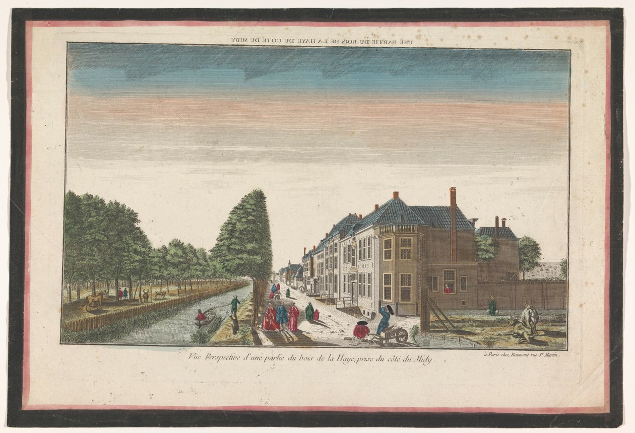 Utsikt over Haagse Bos i Haag sett fra sørsiden Une partie du Bois de la Haye du coté du midy (tittel på objekt) av Jean François Daumont