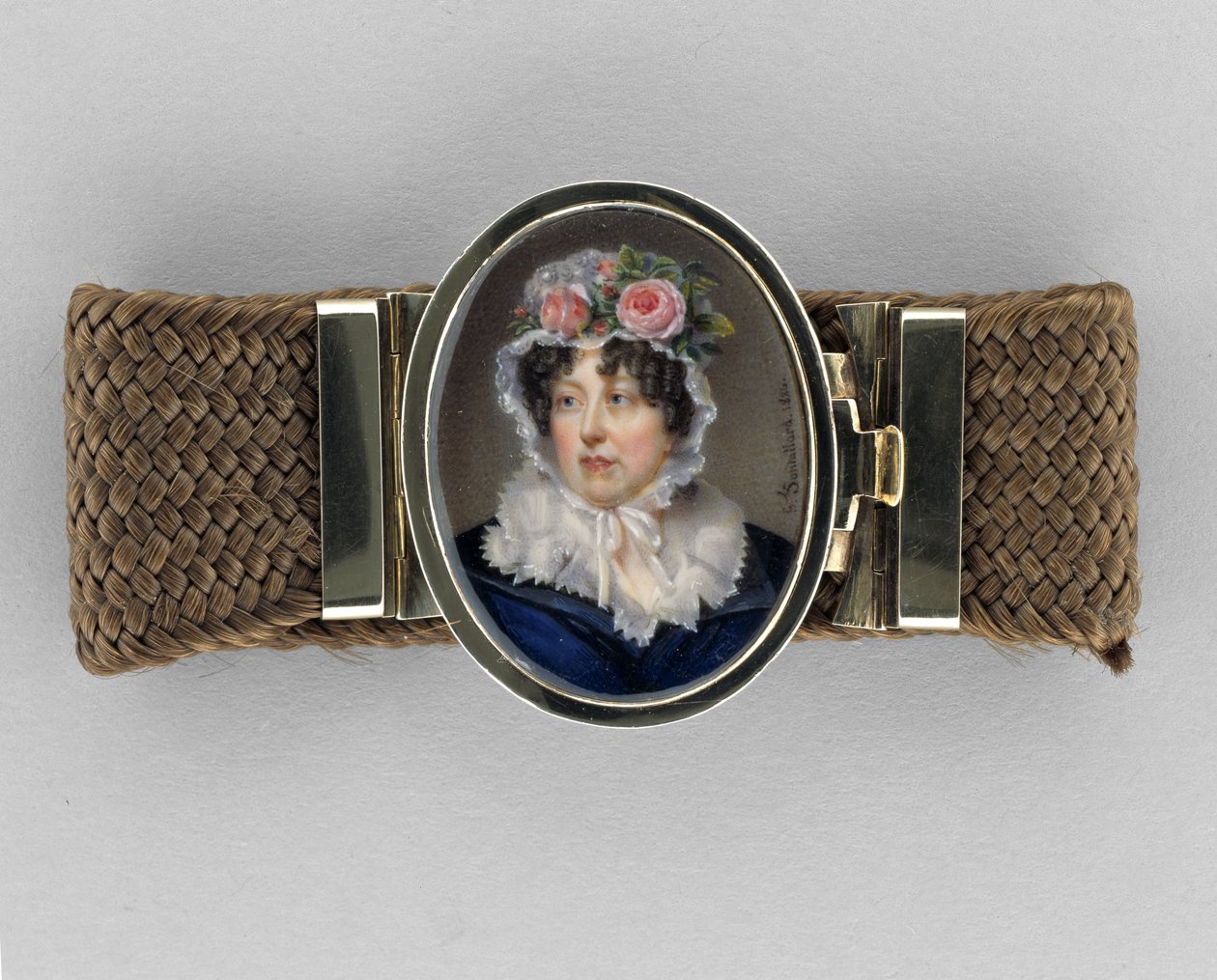 Armbånd med Portrett av Lady Susan Murray av Jean François Gérard Fontallard