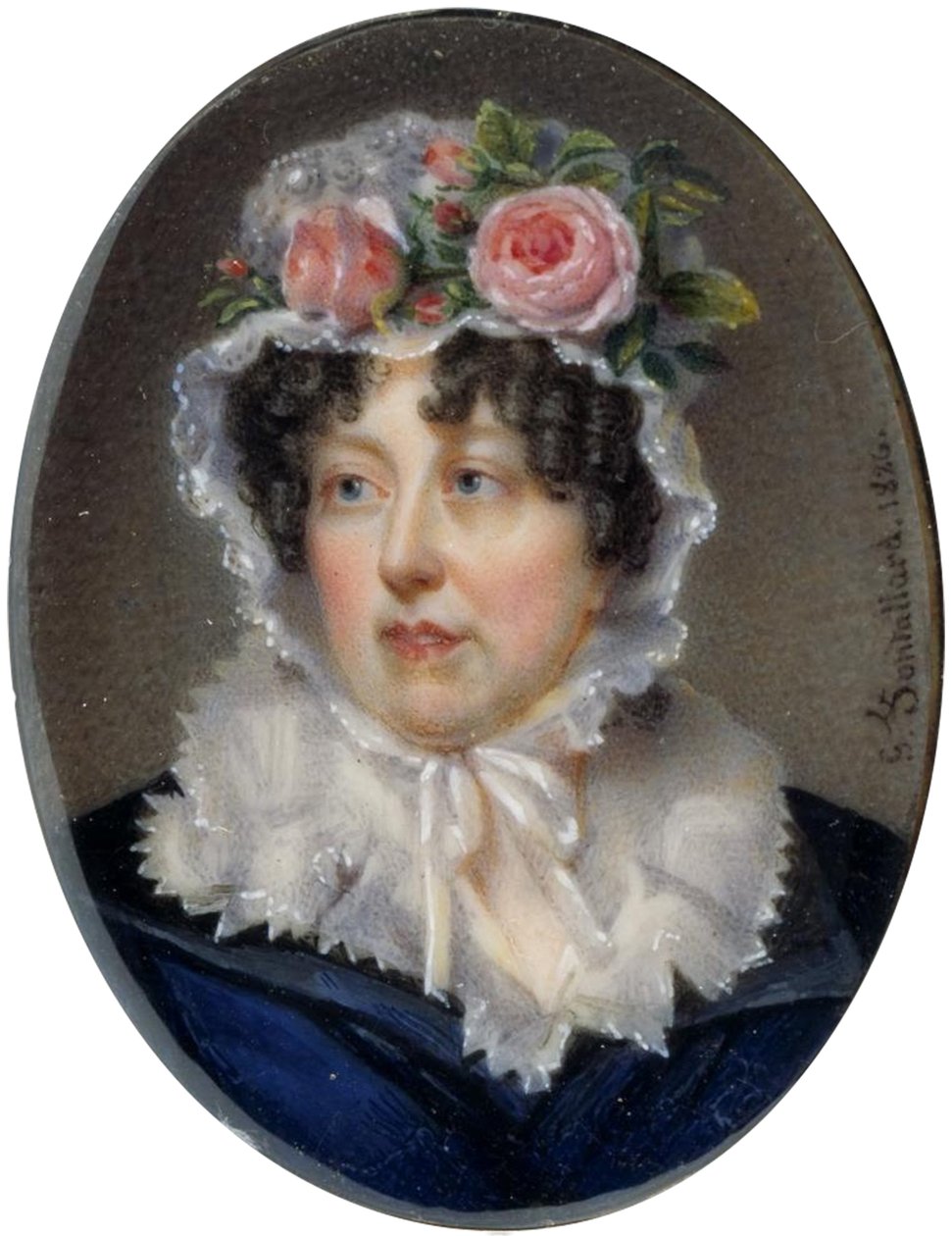 Armbånd med Portrett av Lady Susan Murray av Jean François Gérard Fontallard