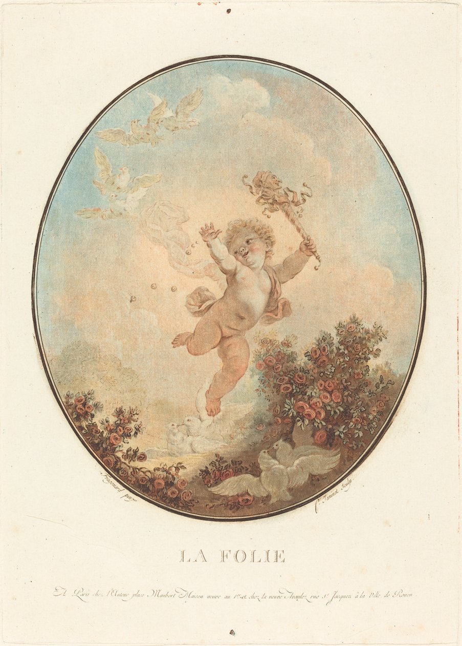 Å foliere av Jean François Janinet after Jean Honoré Fragonard