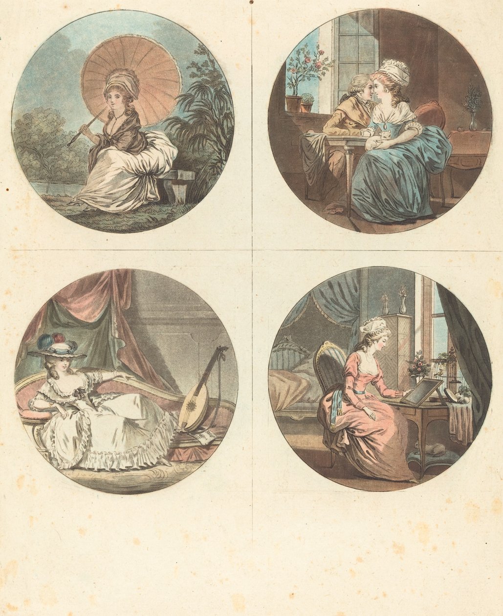 Timene på døgnet av Jean François Janinet after Nicolas Lavreince