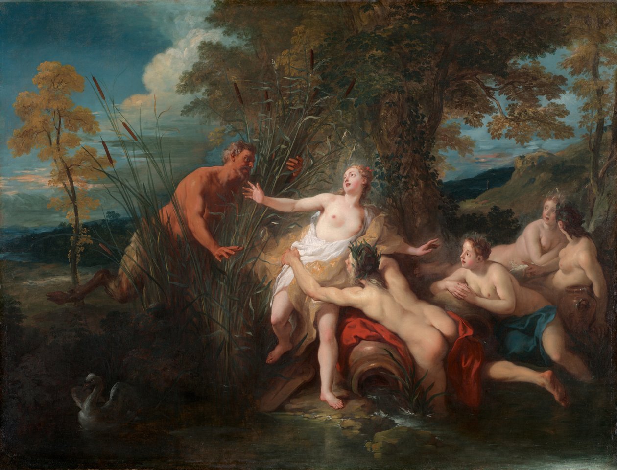 Pan og Syrinx, 1720 av Jean François de Troy