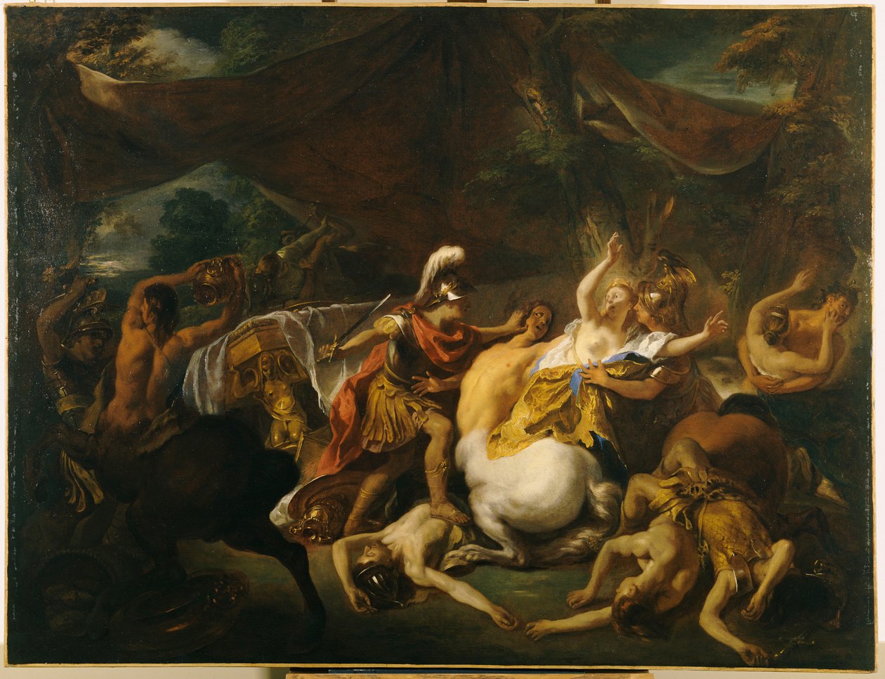 Slaget ved Lapithes og Kentaurene av Jean François de Troy