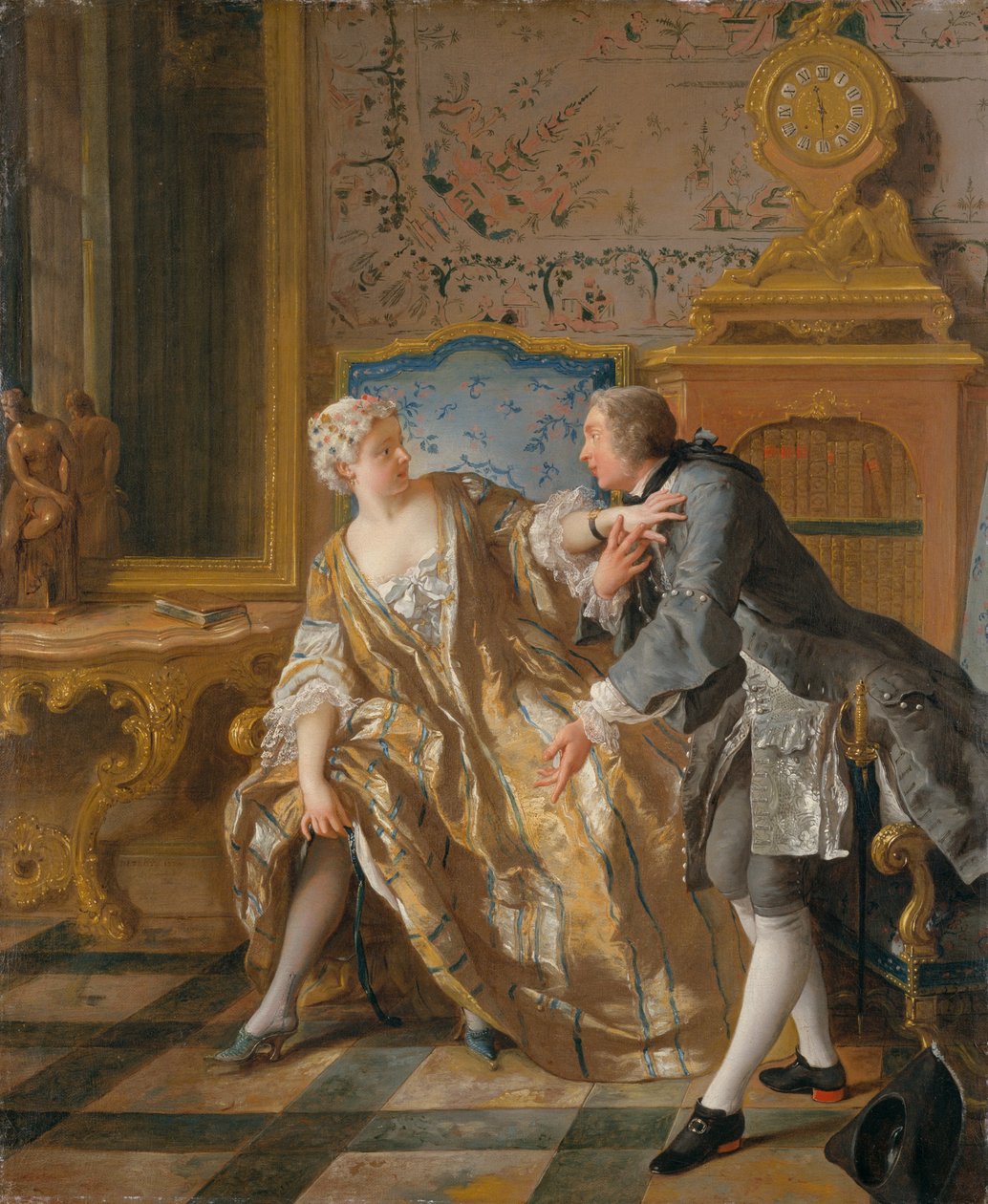 Strømpebåndet, 1724. av Jean François de Troy