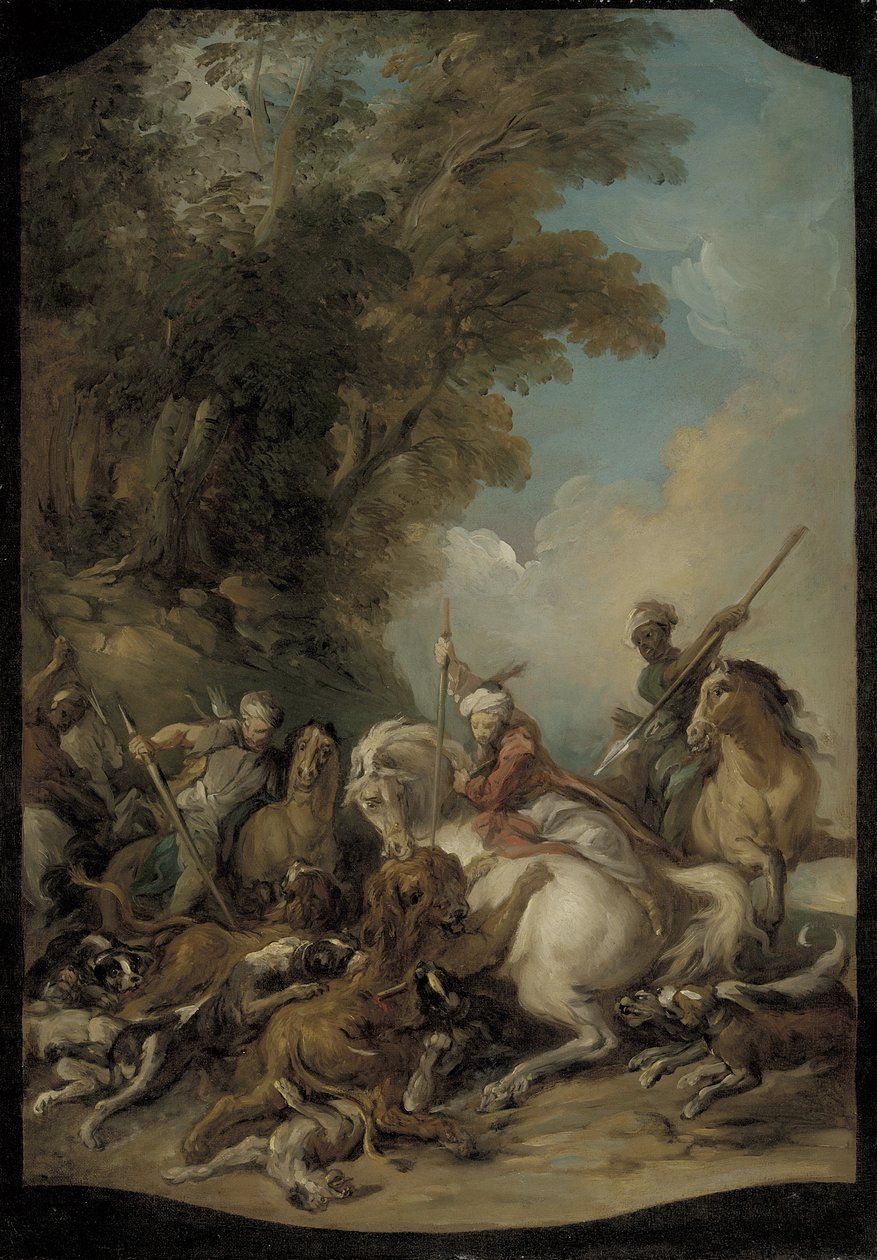 Løvejakten, 1735 av Jean François de Troy