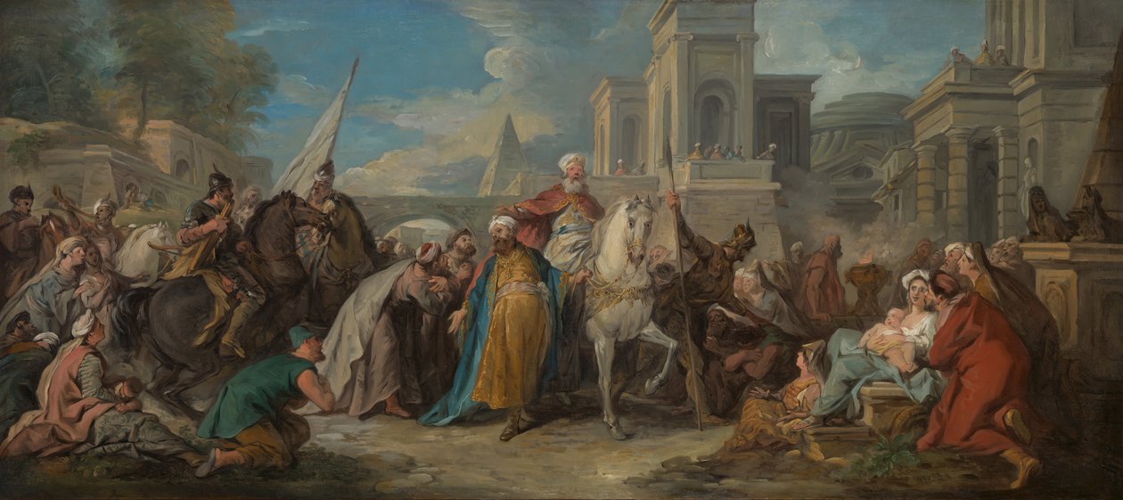 Mordekais triumf, ca. 1736. av Jean François de Troy