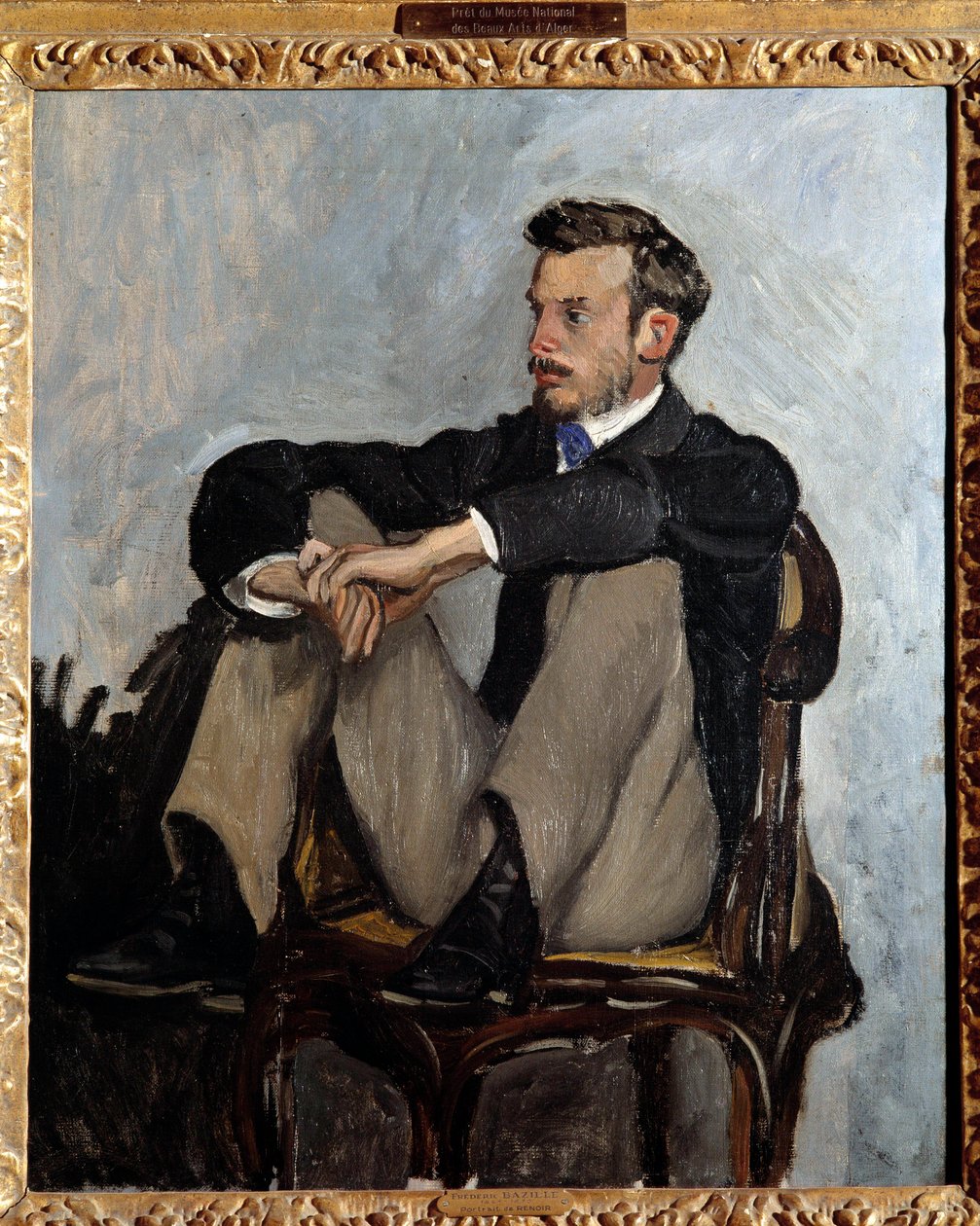 Portrett av maleren Pierre Auguste Renoir (1841-1919) Maleri av Jean Frederic Bazille (1841-1870) 1867. Mål 0,62 x 0,51 m Paris, musee d
