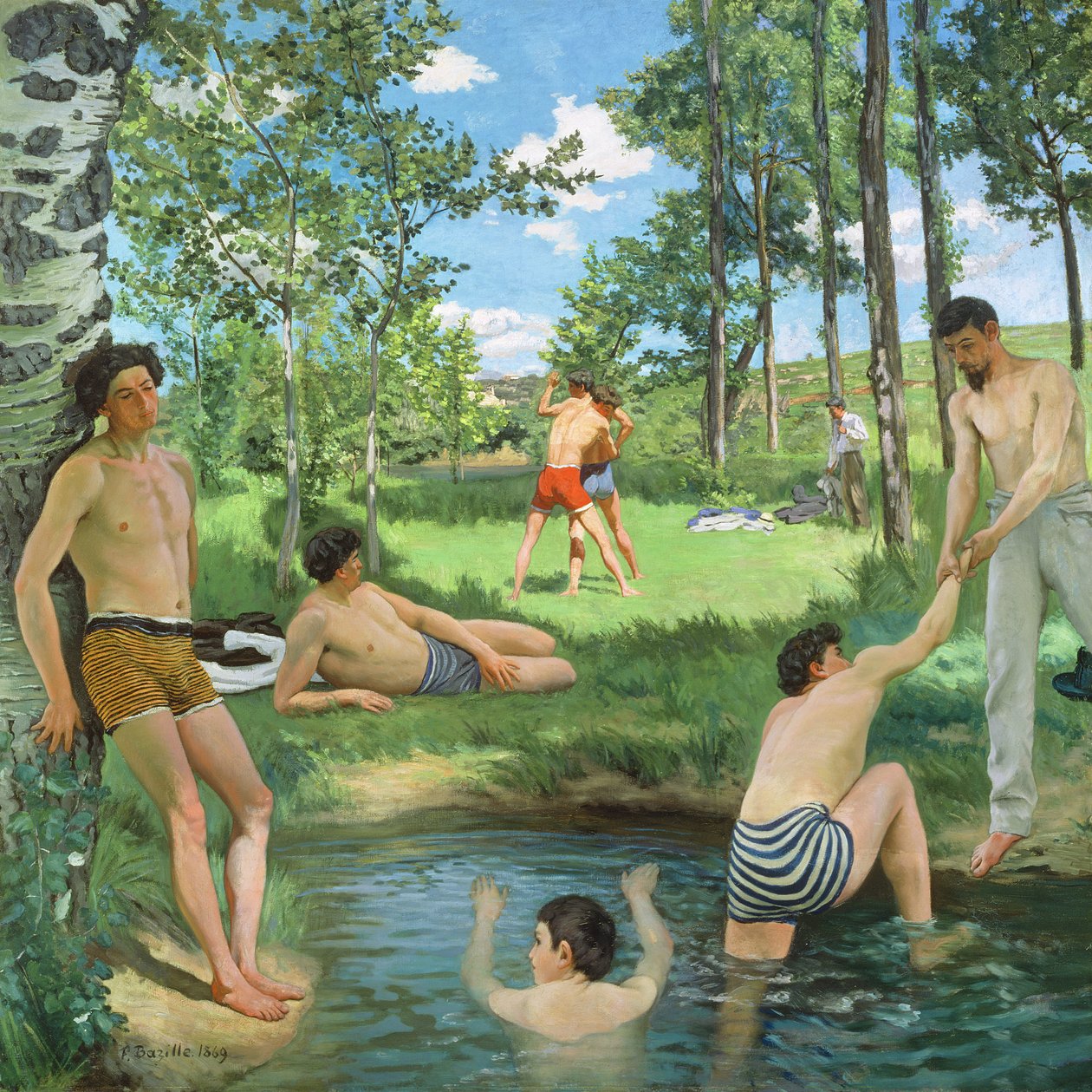 Sommerscene, 1869 av Jean Frederic Bazille