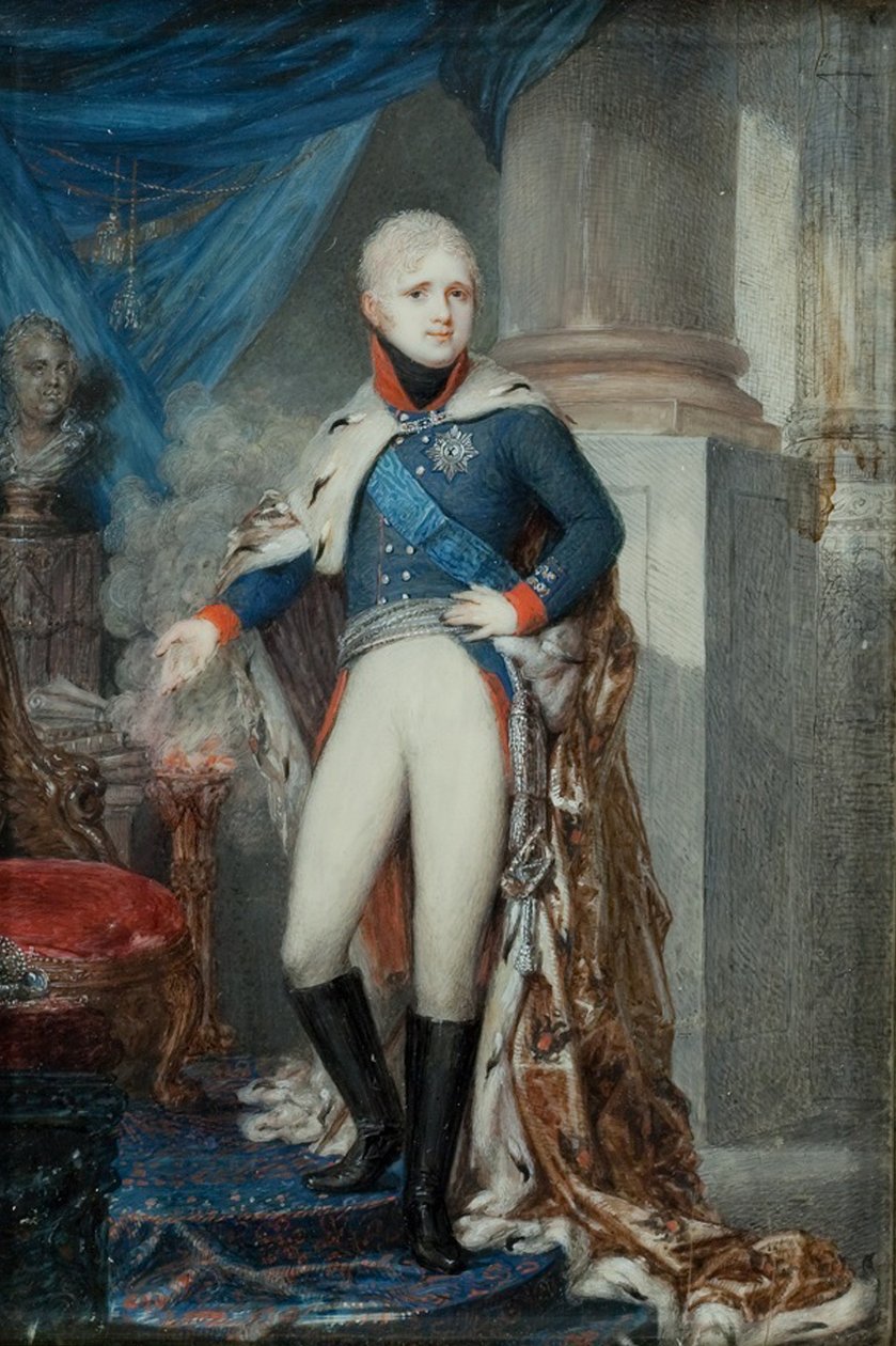 Portrett av keiser Alexander I 1777-1825, tidlig på 1800-tallet av Jean Gerin
