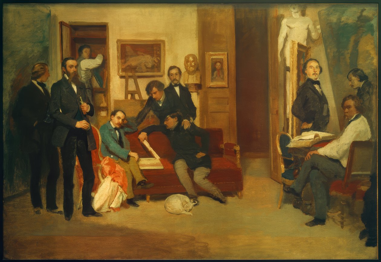 Kunstnerens atelier av Jean Francois Gigoux