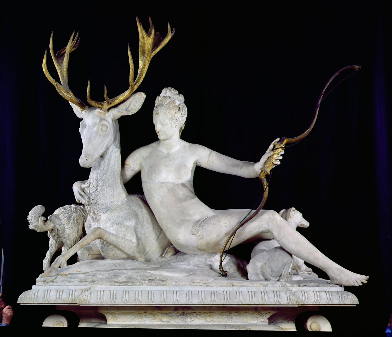 Diana montert på en hjort (marmor og bronse) (se også 148837) av Jean Goujon