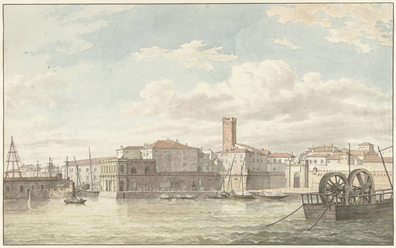 Havnen fra Civitavecchia av Jean Grandjean