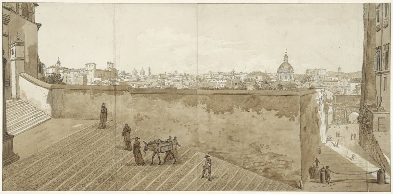 Utsikt over Roma fra Capitol av Jean Grandjean