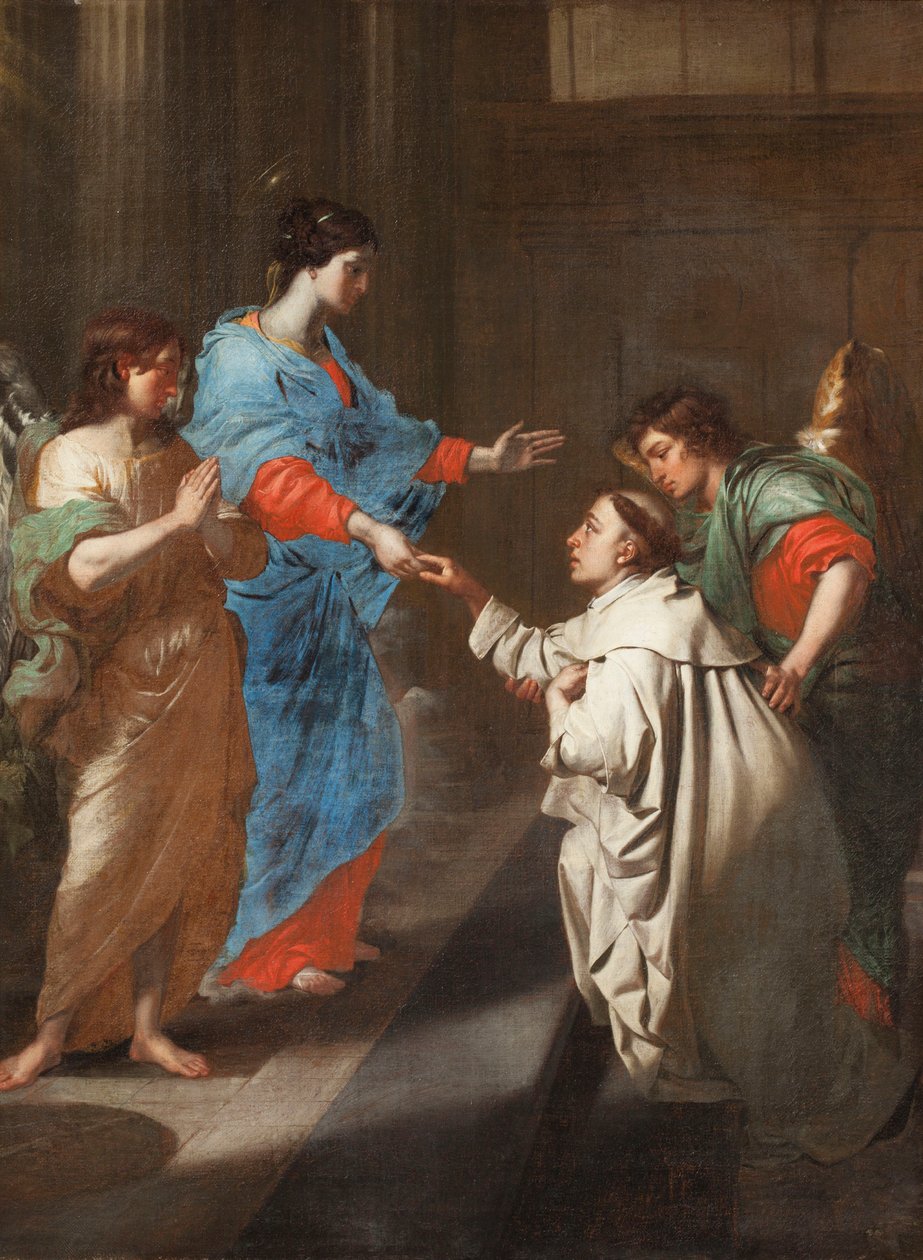 Den salige Hermann Josephs mystiske forlovelse med jomfru Maria. av Jean Guillaume Carlier