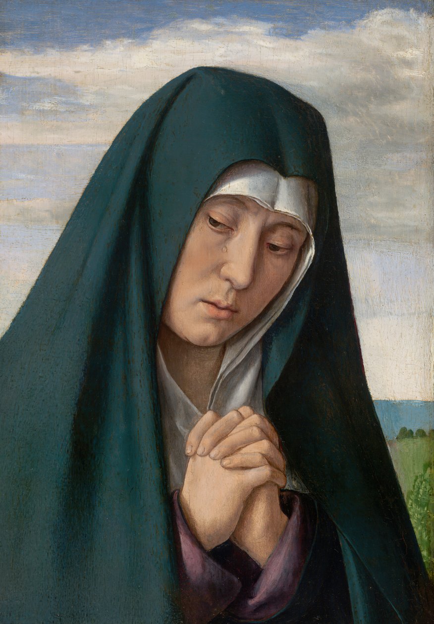 Fragment fra Christ Carrying the Cross: Mourning Virgin, 150005. av Jean Hey