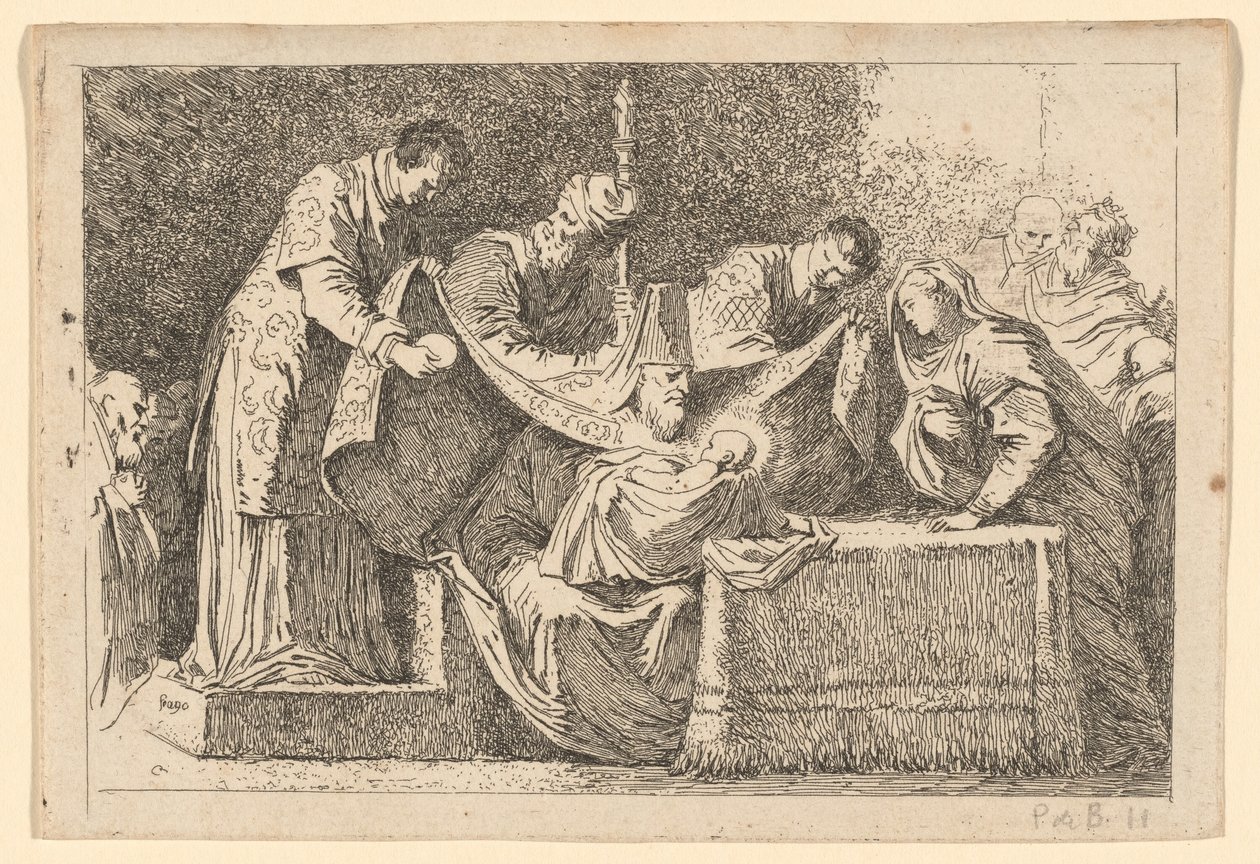 Omskjæringen av Jean Honoré Fragonard after Jacopo Tintoretto