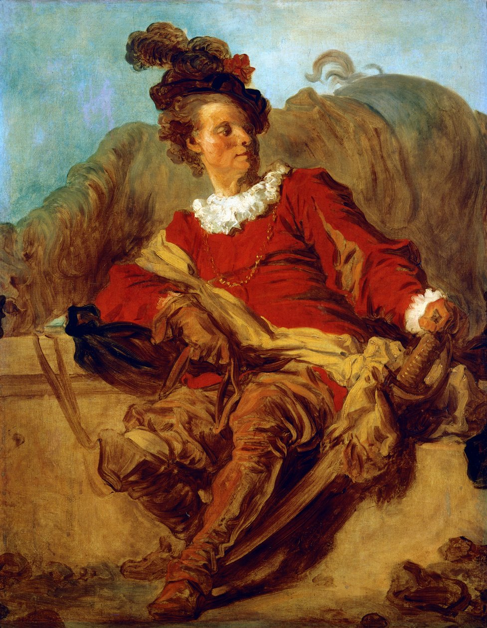 Abbed of Saint-Non, kledd i spansk stil, av Jean Honore Fragonard (1732-1806) av Jean Honore Fragonard