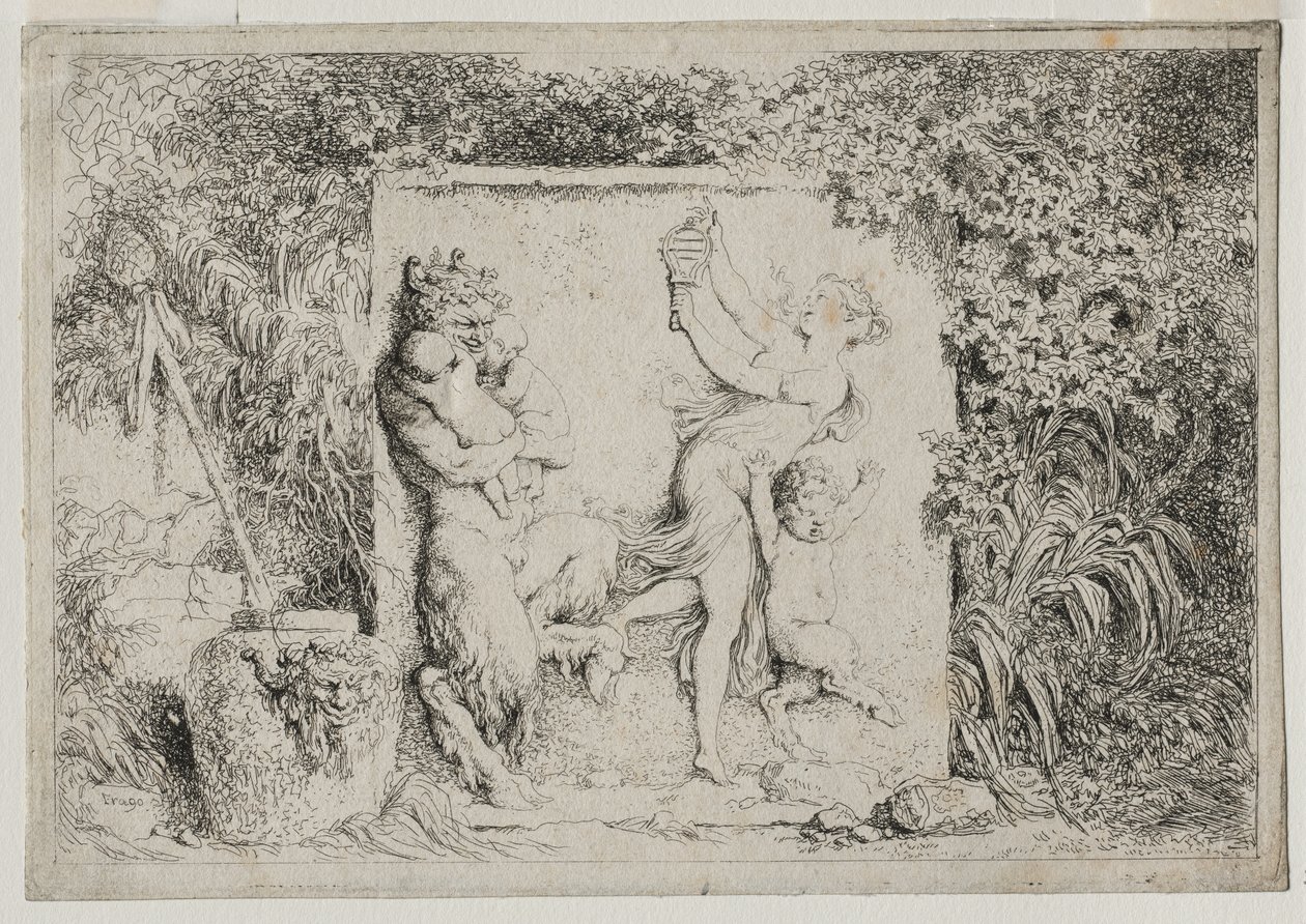 Bacchanales: The Satyrs Dance, 1763. av Jean Honore Fragonard