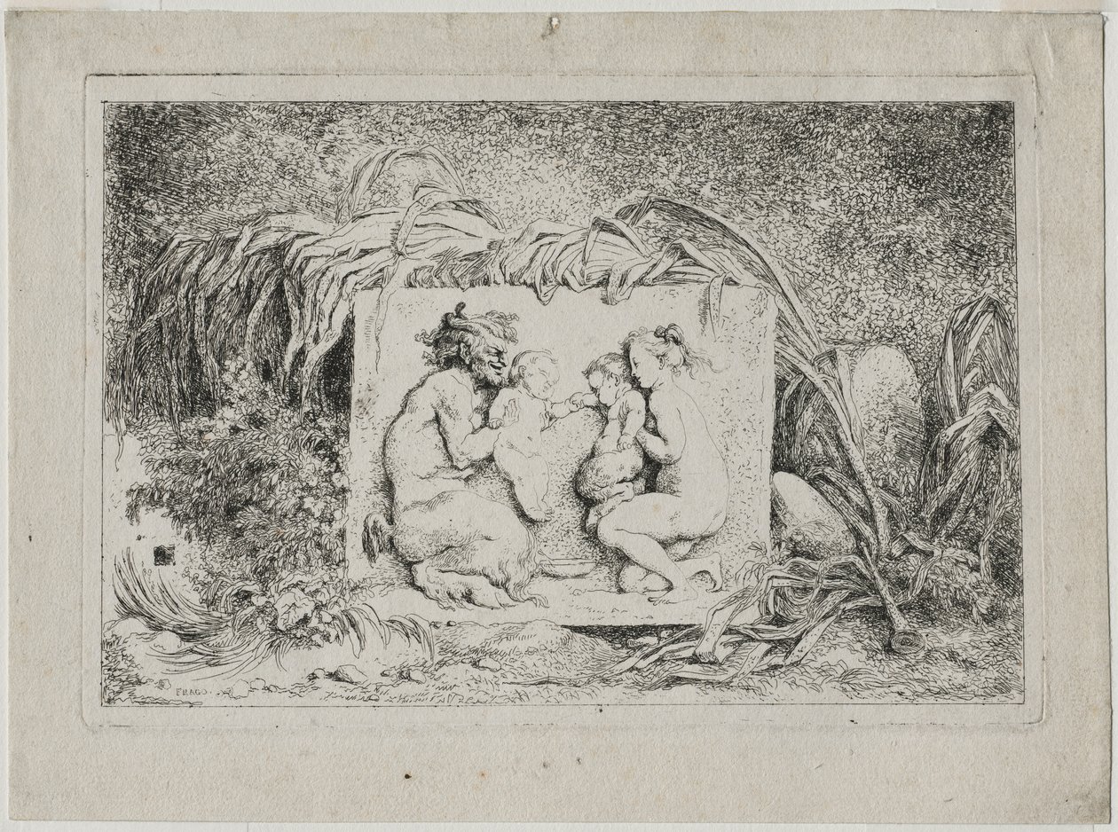 Bacchanales: Satyrfamilien av Jean Honore Fragonard