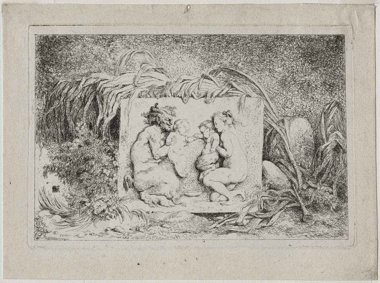 Bacchanales: The Satyrs Family, 1763. av Jean Honore Fragonard