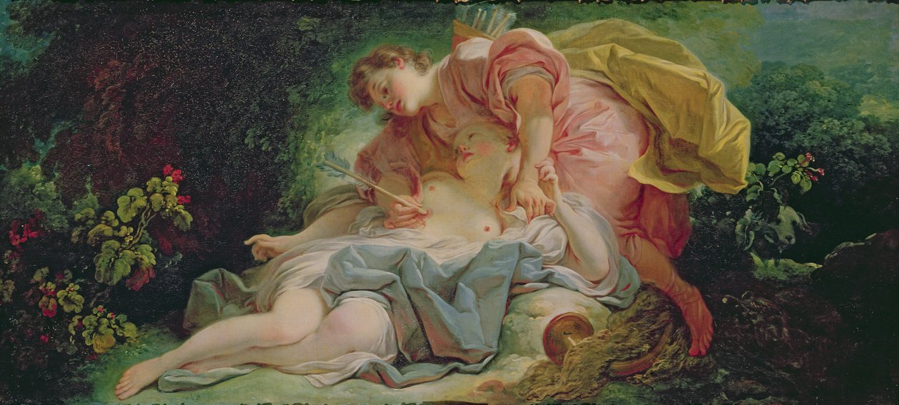 Cephalus og Procris (olje på lerret) av Jean Honore Fragonard