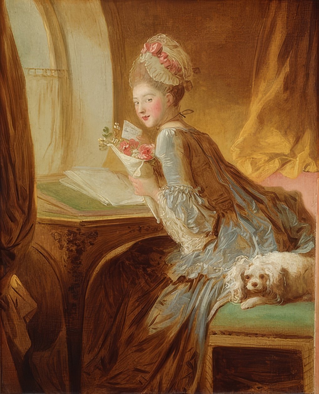 Kjærlighetsbrevet. Tidlig på 1770-tallet av Jean Honore Fragonard