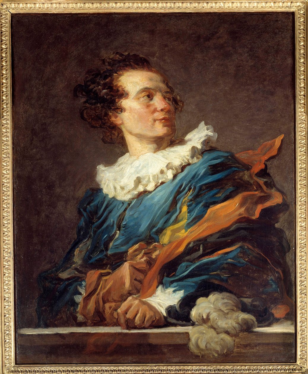 Fantasyfigur: portrett av Abbe Richard de Saint-Non (eller Saint-Non) (1727-1791), mecene, intellektuell og humanist av Siecle des Lumieres-maleriet av Jean Honore Fragonard (1732-1806) Søn. 0,8x0,65 m - Fancy figur: portrett av abbed Richard de av Jean Honore Fragonard