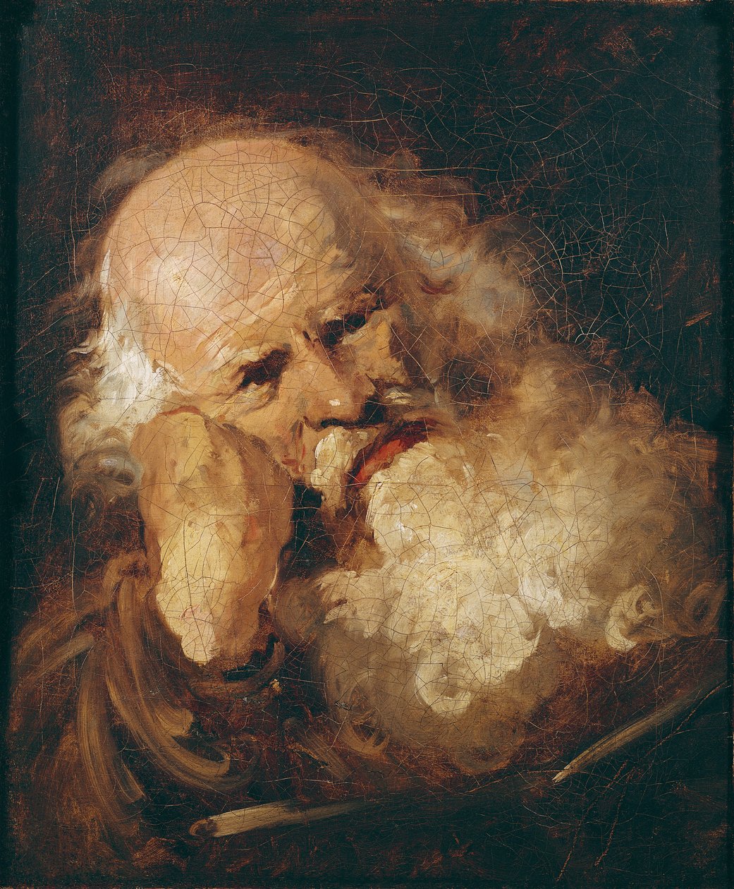 Leder av en gammel mann av Jean Honore Fragonard