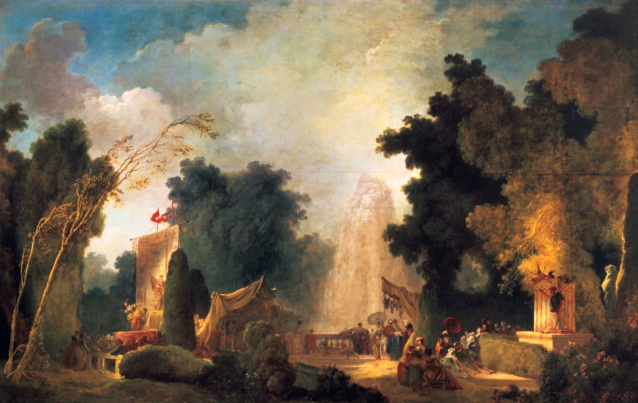 La fete a St Cloud A Celebration in St Cloud, c1775-1780 av Jean Honore Fragonard