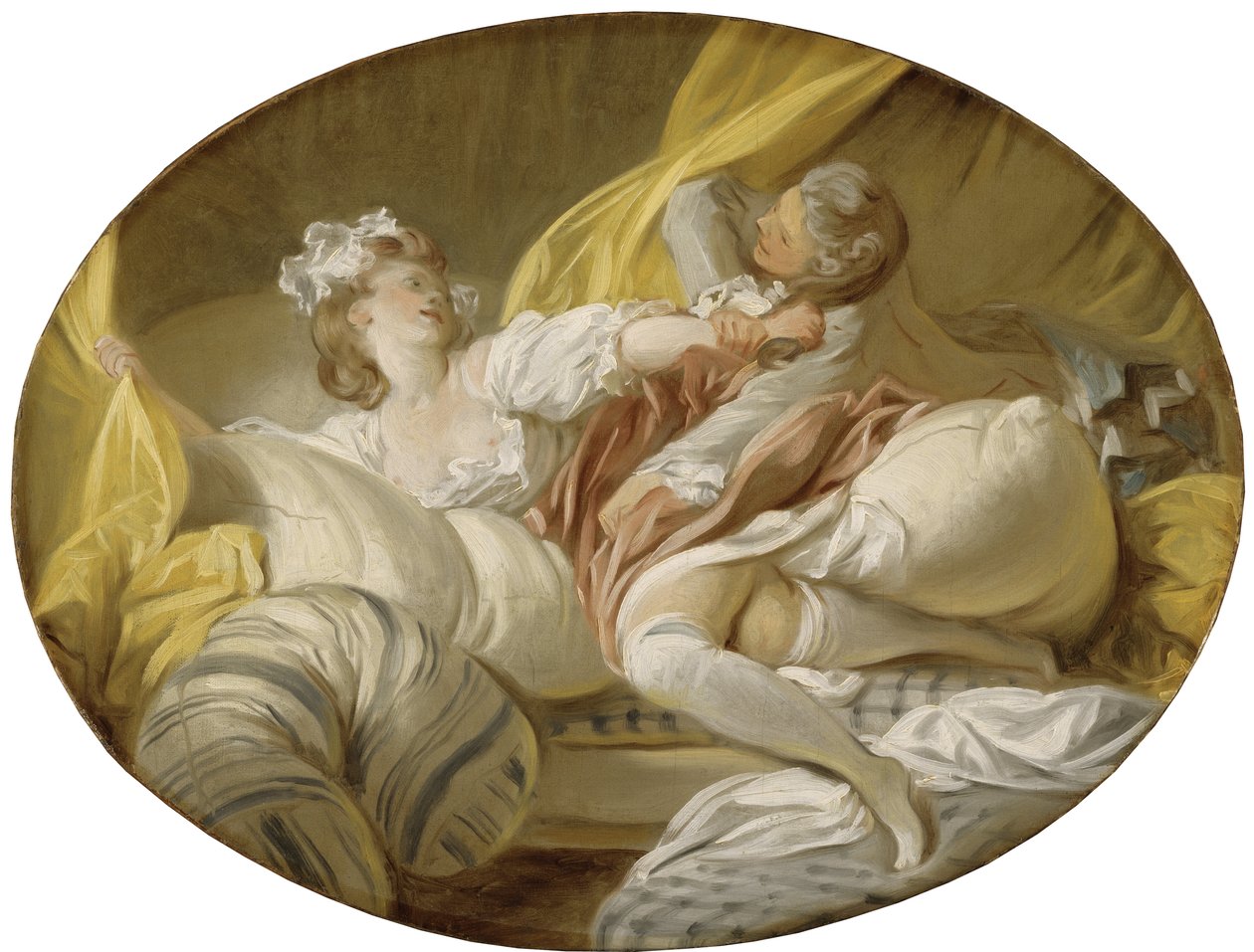La resistance inutile (Useless Resistance), av Fragonard, Jean Honore (1732-1806). Olje på lerret. Mål: 45x60,5 cm. Nationalmuseum Stockholm av Jean Honore Fragonard