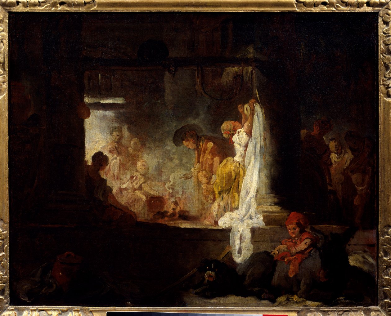 Les blechisseuses Maleri av Jean Honore Fragonard av Jean Honore Fragonard
