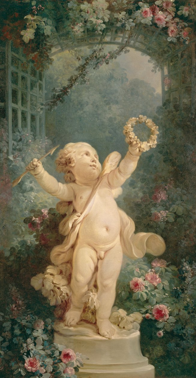 Love Triumphant (før restaurering) av Jean Honore Fragonard