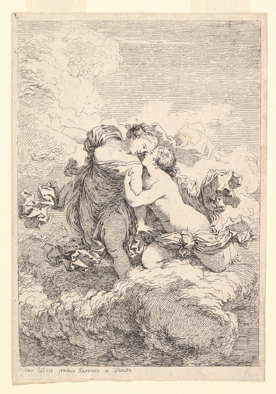 Mytologisk scene, muligens Diana Seducing Callisto, ca. 1764. av Jean Honore Fragonard